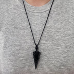 Geometric Natural Stone Pendant Necklace - ATLAS 1 - Techwear Store
