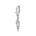 Gothic Black Feather Red Zircon Drop Earrings - ATLAS 1
