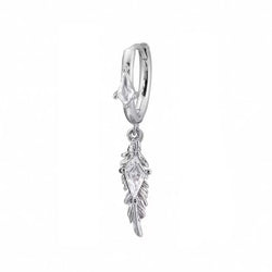 Gothic Black Feather Red Zircon Drop Earrings - ATLAS 1