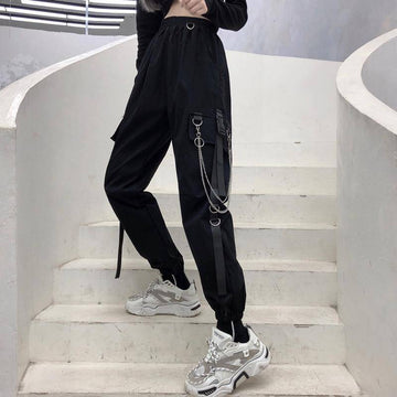 Gothic Female Techwear Cargo Pants - ATLAS 1