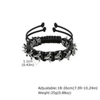 Gothic Metal Dragon Thorn Woven Rope Bracelet - ATLAS 1