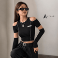 Gothic Y2k Techwear Crop Top - ATLAS 1
