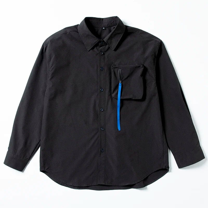 Harajuku Techwear Long Sleeve Overshirt Jacket For Men - ATLAS 1 - Techwear Store
