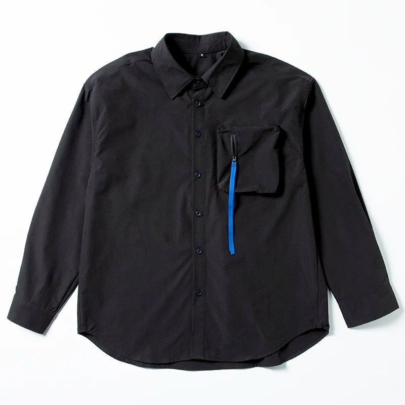 Harajuku Techwear Long Sleeve Overshirt Jacket For Men - ATLAS 1 - Techwear Store