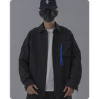 Harajuku Techwear Long Sleeve Overshirt Jacket For Men - ATLAS 1 - Techwear Store