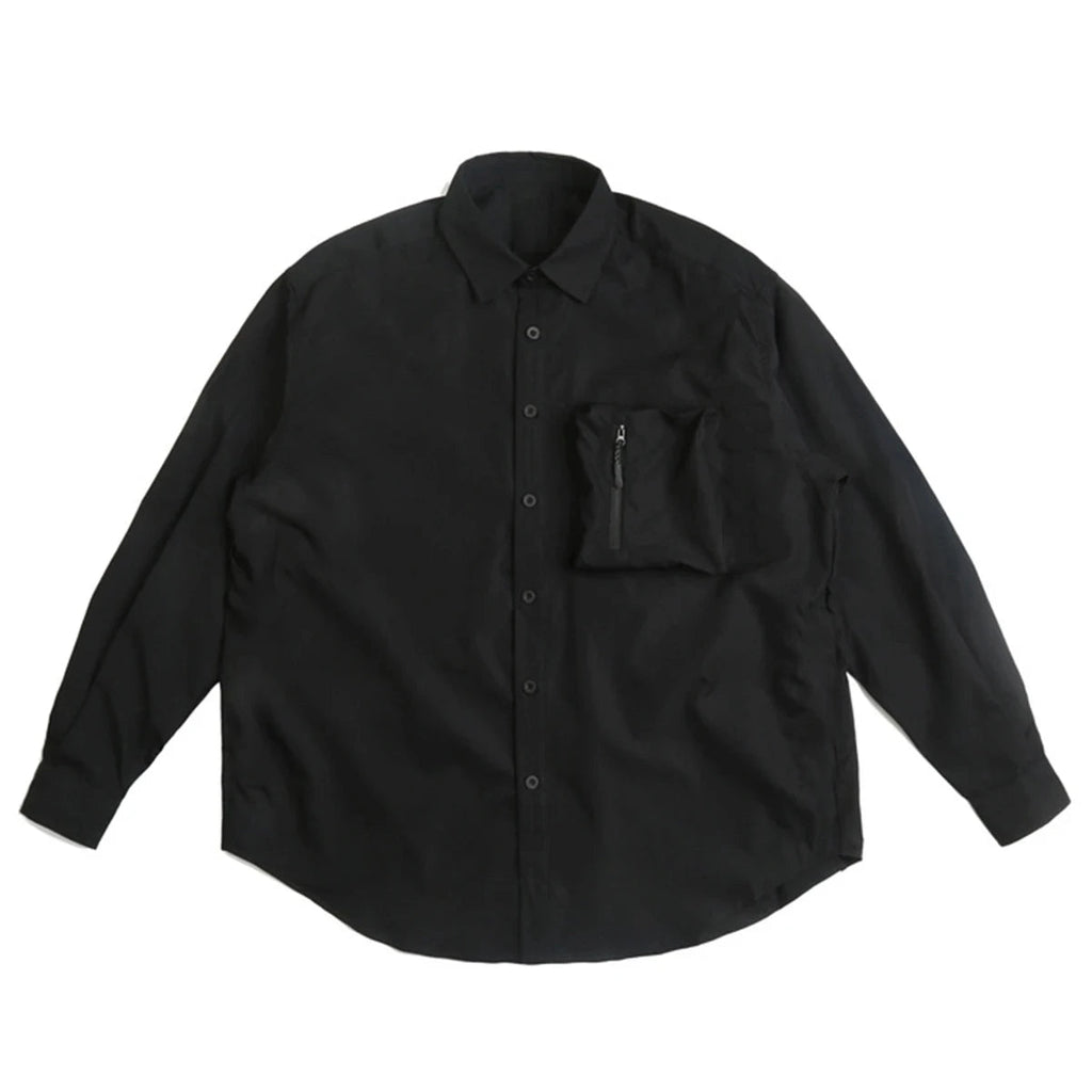 Harajuku Techwear Long Sleeve Overshirt Jacket For Men - ATLAS 1 - Techwear Store