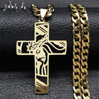 Hip Hop Jesus Cross Stainless Steel Pendant Necklace - ATLAS 1