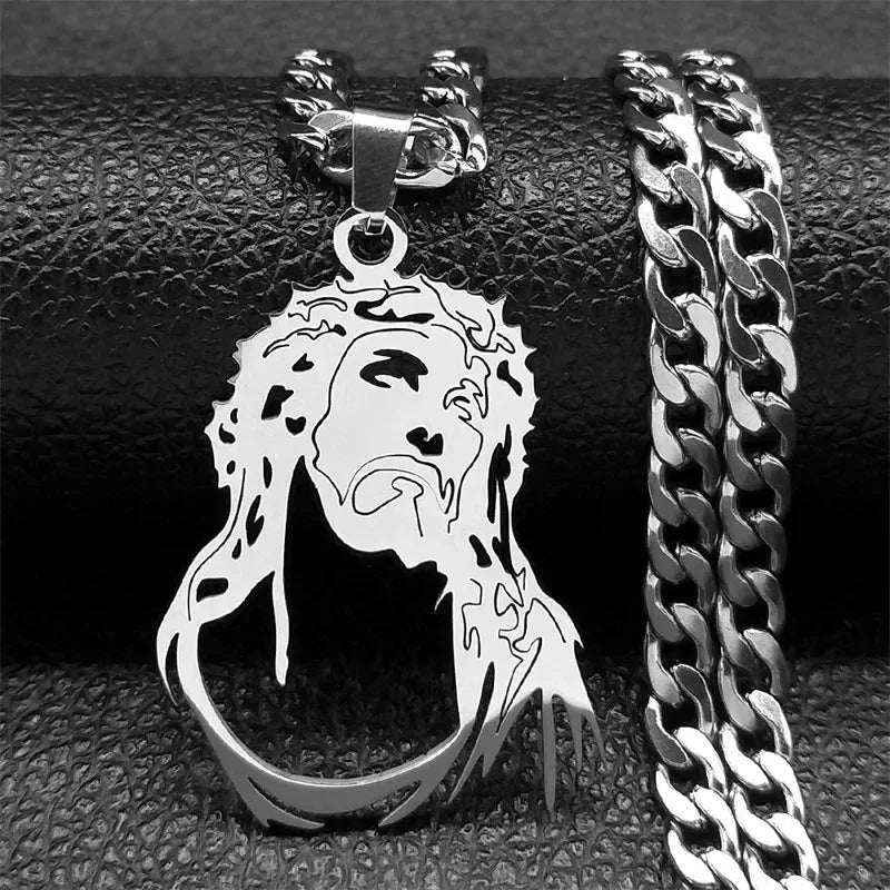 Hip Hop Jesus Cross Stainless Steel Pendant Necklace - ATLAS 1