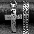 Hip Hop Jesus Cross Stainless Steel Pendant Necklace - ATLAS 1