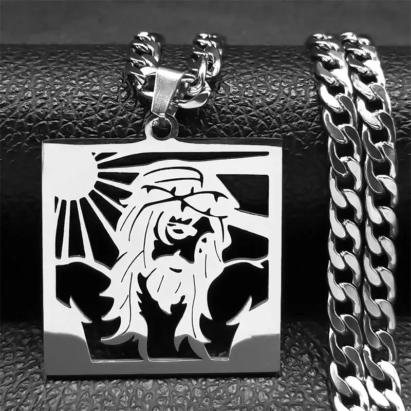 Hip Hop Jesus Cross Stainless Steel Pendant Necklace - ATLAS 1