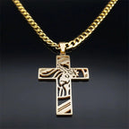 Hip Hop Jesus Cross Stainless Steel Pendant Necklace - ATLAS 1