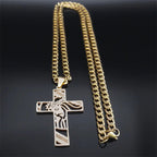Hip Hop Jesus Cross Stainless Steel Pendant Necklace - ATLAS 1