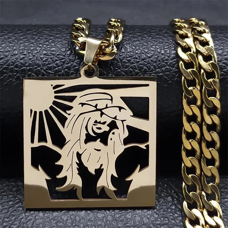 Hip Hop Jesus Cross Stainless Steel Pendant Necklace - ATLAS 1
