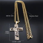 Hip Hop Jesus Cross Stainless Steel Pendant Necklace - ATLAS 1