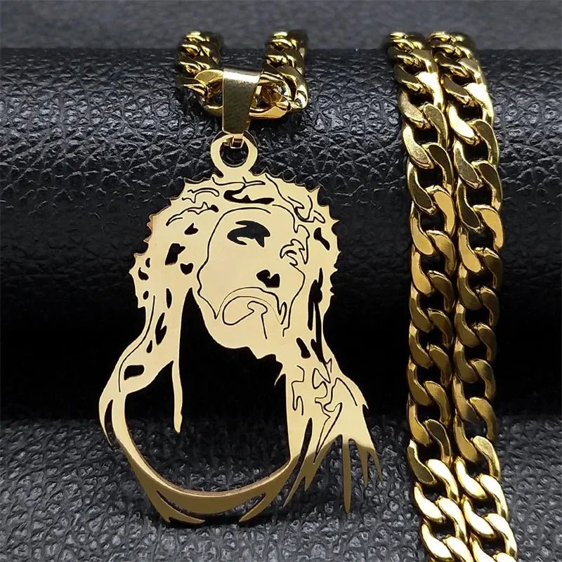 Hip Hop Jesus Cross Stainless Steel Pendant Necklace - ATLAS 1