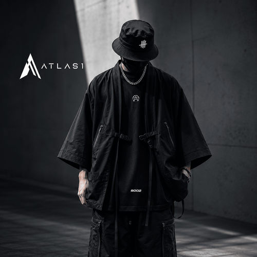Hip Hop Punk Techwear Japanese Style Shirt - ATLAS 1 - Techwear Store