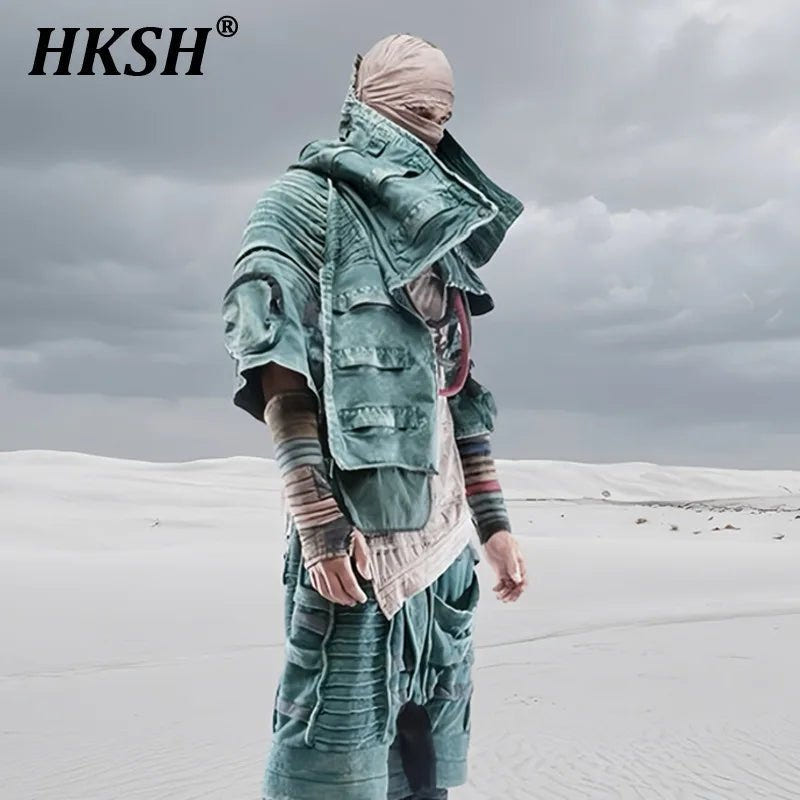 HKSH Men's Techwear Asymmetric Short Jacket - ATLAS 1