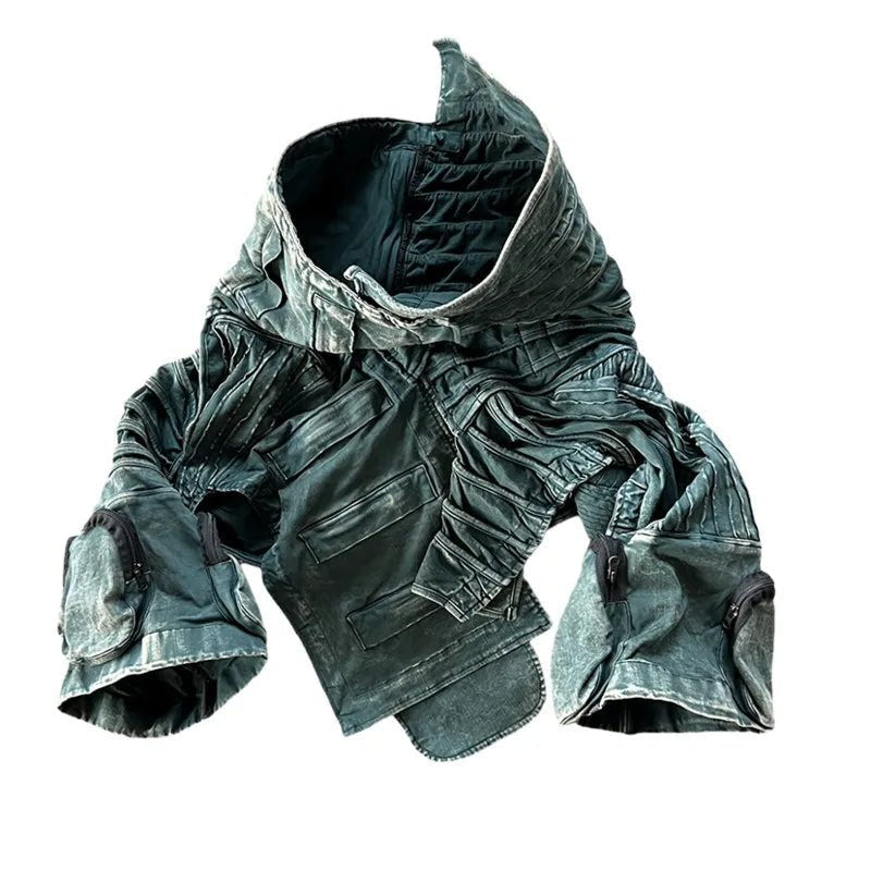 HKSH Men's Techwear Asymmetric Short Jacket - ATLAS 1