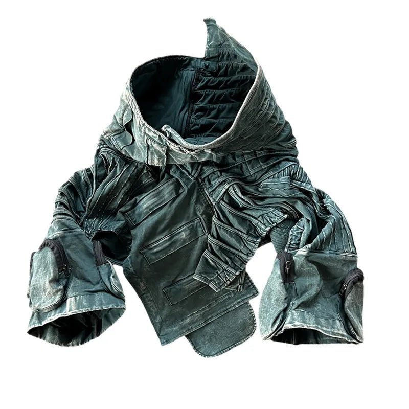 HKSH Men's Techwear Asymmetric Short Jacket - ATLAS 1