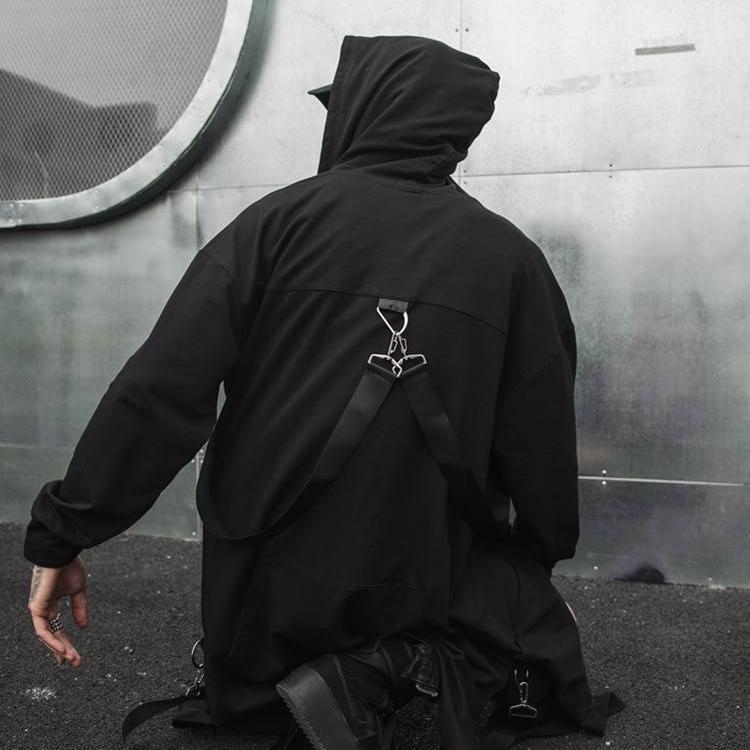 Hooded Goth Techwear Coat - ATLAS 1