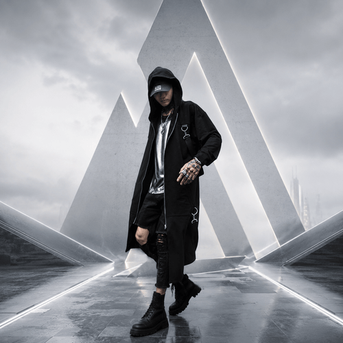 Hooded Goth Techwear Coat - ATLAS 1