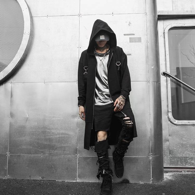 Hooded Goth Techwear Coat - ATLAS 1