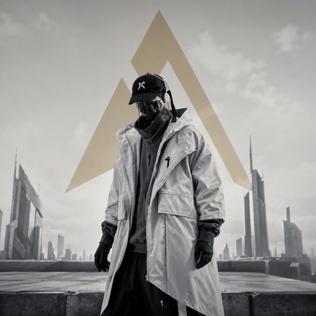 معطف Hooded Techwear Trench