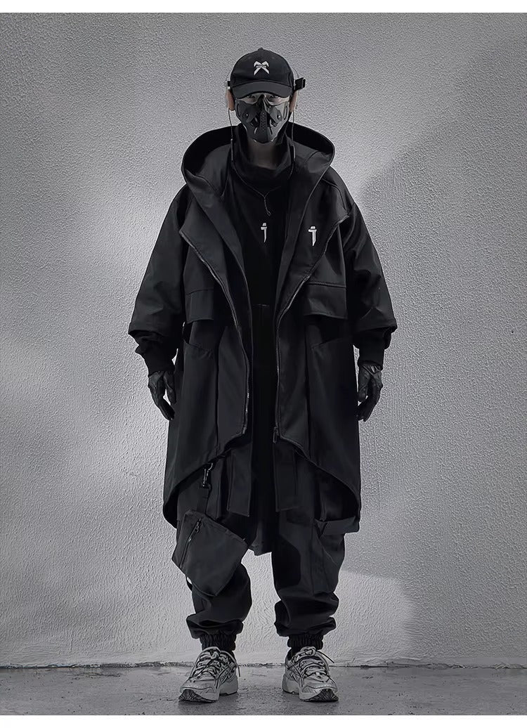 Hooded Techwear Trench Coat - ATLAS 1