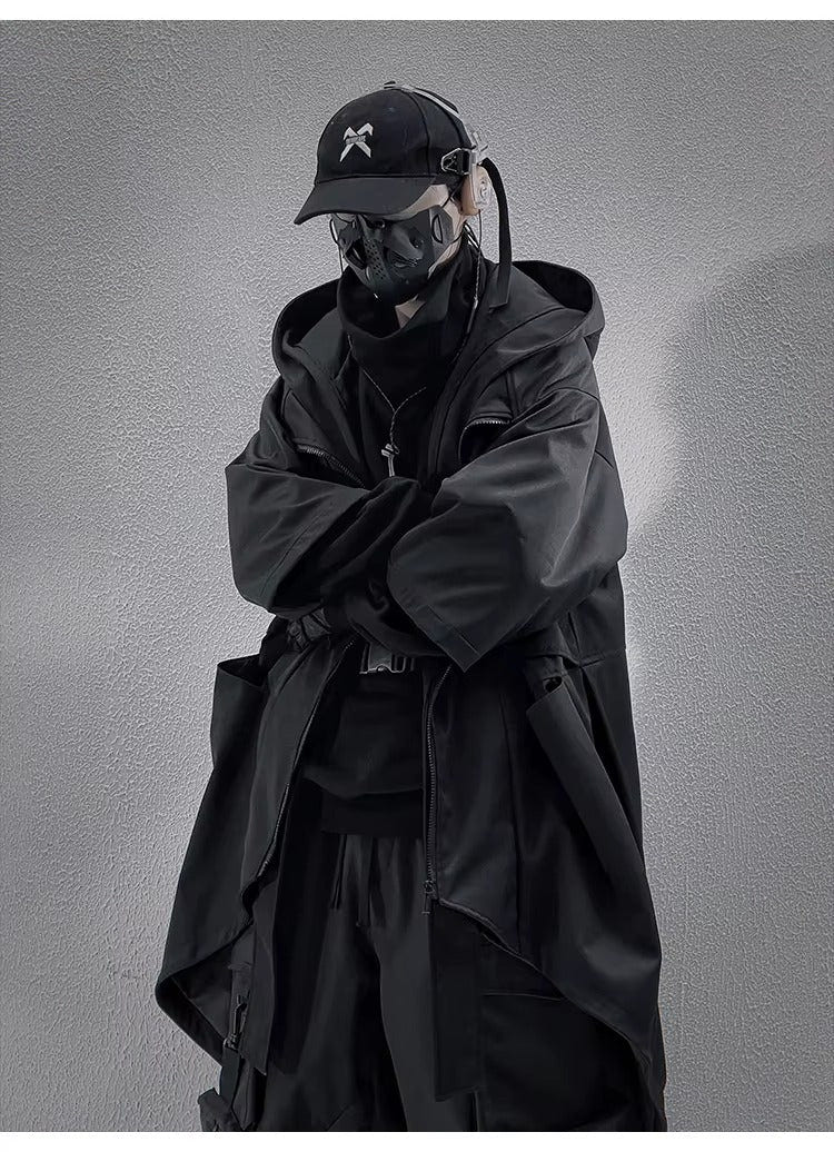 Hooded Techwear Trench Coat - ATLAS 1