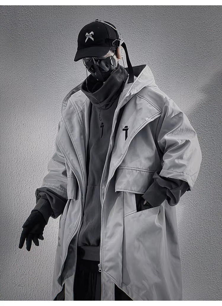 Hooded Techwear Trench Coat - ATLAS 1