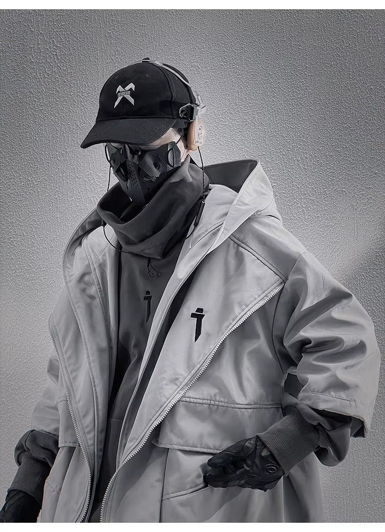 Hooded Techwear Trench Coat - ATLAS 1