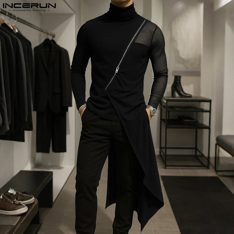 INCERUN Men's Techwear Mesh Patchwork T-Shirt - ATLAS 1