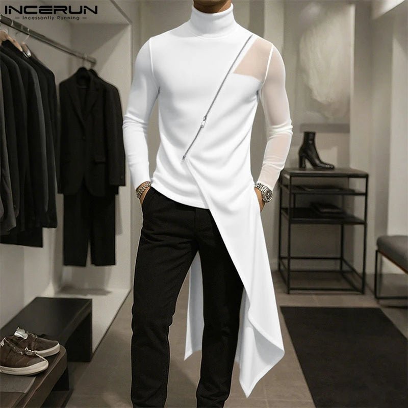 INCERUN Men's Techwear Mesh Patchwork T-Shirt - ATLAS 1