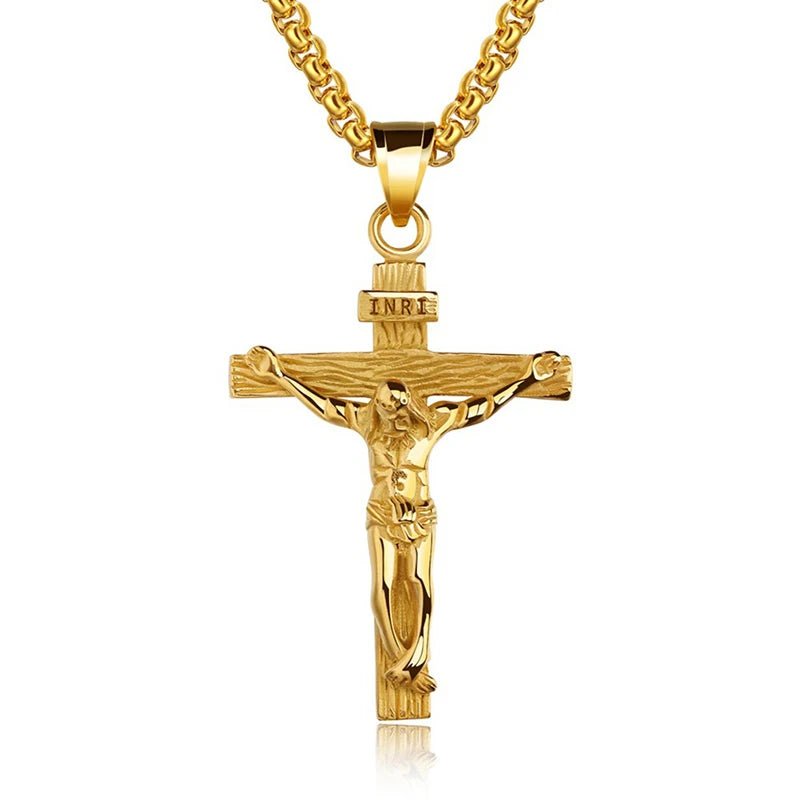 Jesus Cross Stainless Steel Pendant Necklace - ATLAS 1