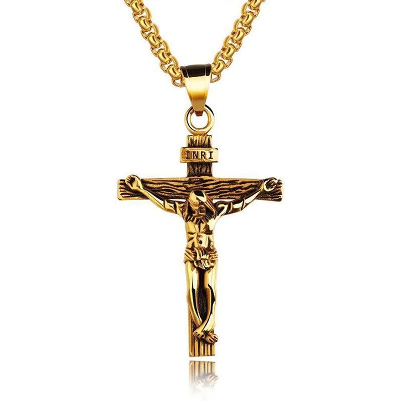 Jesus Cross Stainless Steel Pendant Necklace - ATLAS 1