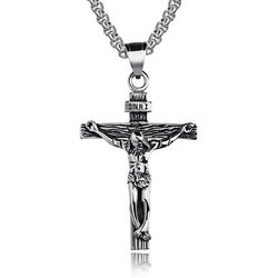 Jesus Cross Stainless Steel Pendant Necklace - ATLAS 1