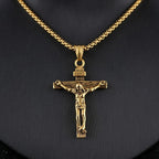 Jesus Cross Stainless Steel Pendant Necklace - ATLAS 1
