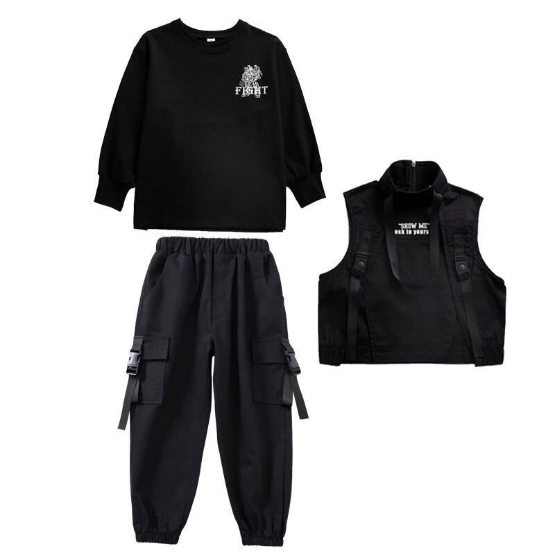 Kid's Tactical Techwear Sweatshirt and Cargo Pants Set - ATLAS 1