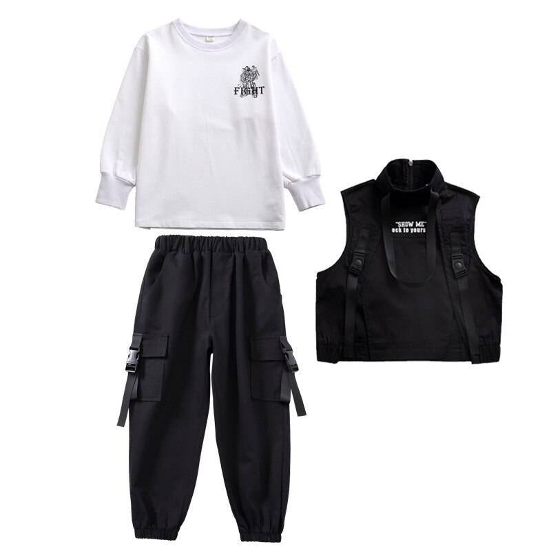 Kid's Tactical Techwear Sweatshirt and Cargo Pants Set - ATLAS 1