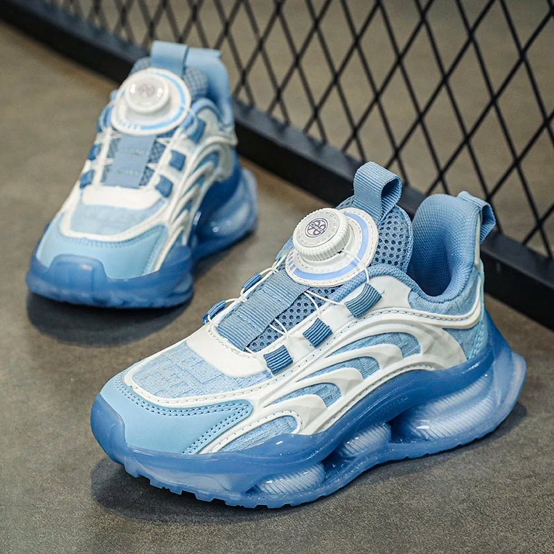 Kids Techwear Lightweight White School Sports Sneakers - ATLAS 1