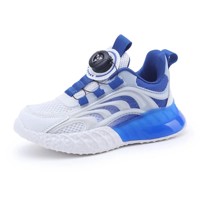 Kids Techwear Lightweight White School Sports Sneakers - ATLAS 1