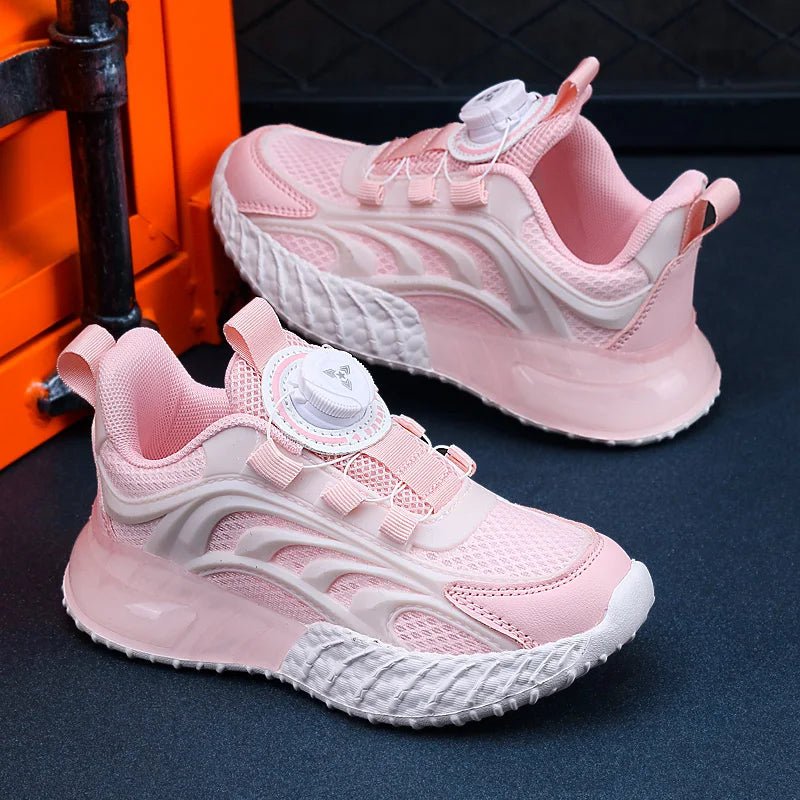 Kids Techwear Lightweight White School Sports Sneakers - ATLAS 1
