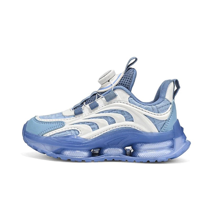 Kids Techwear Lightweight White School Sports Sneakers - ATLAS 1