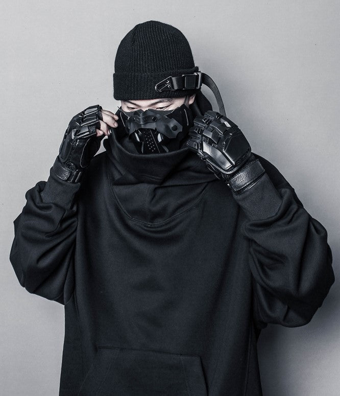 Knitted Black Techwear Beanie - ATLAS 1