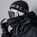 Knitted Black Techwear Beanie - ATLAS 1