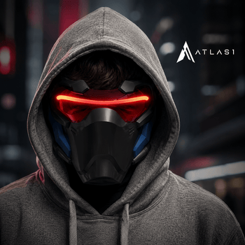 หมวกกันน็อก techwear ดีไซน์ LED น้ำหนักเบา