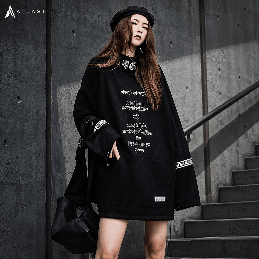 Loose Techwear Tactical Turtleneck Sweatshirt - ATLAS 1