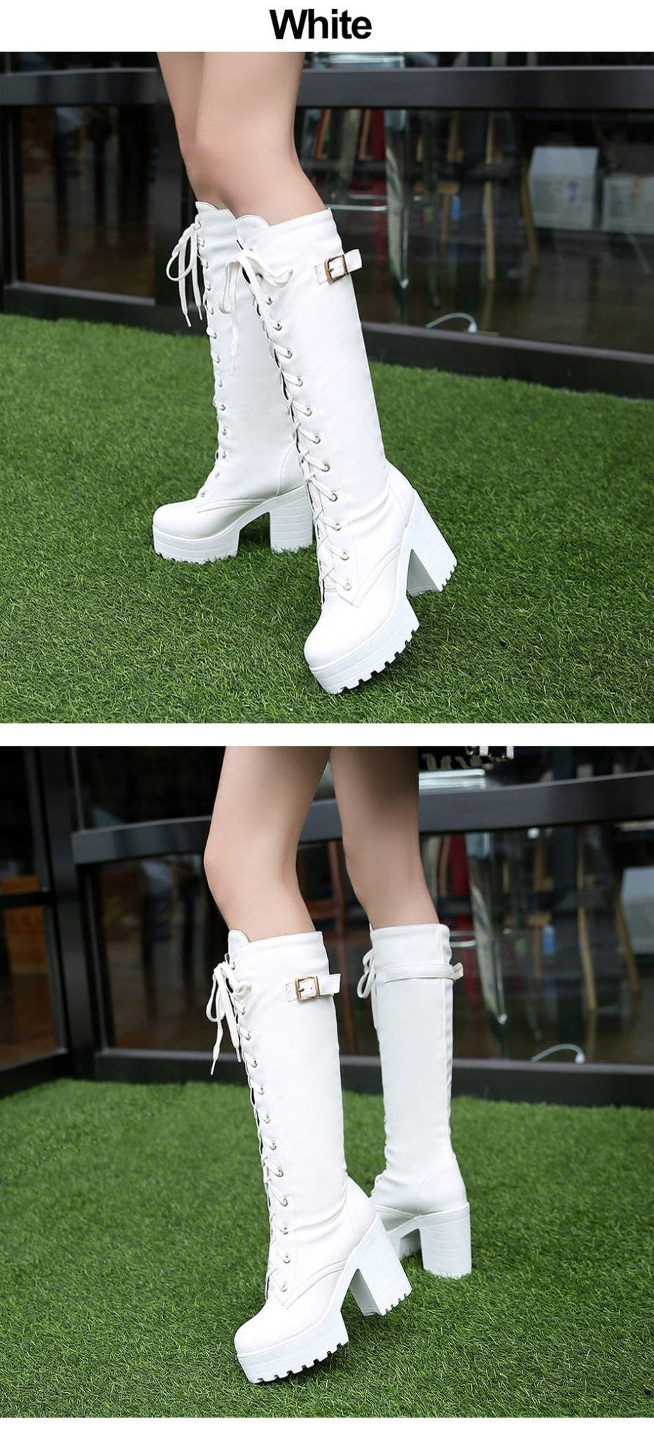 Lucy's© Women's Lace - Up Knee High Techwear Boots - ATLAS 1