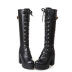 Lucy's© Women's Lace - Up Knee High Techwear Boots - ATLAS 1