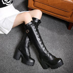 Lucy's© Women's Lace - Up Knee High Techwear Boots - ATLAS 1